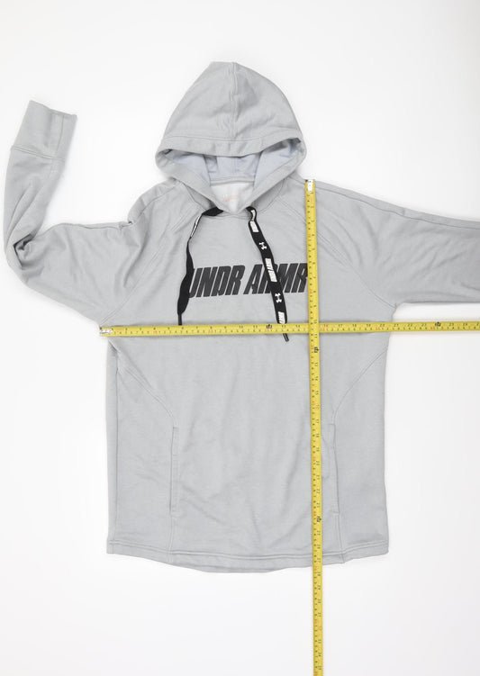 Mens UK Size M Under armour Grey Pullover Hoodie