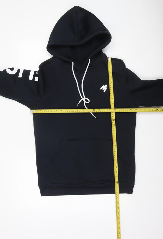 SHEIN Women's Black Pullover Hoodie Size S Flight Print Sweatshirt