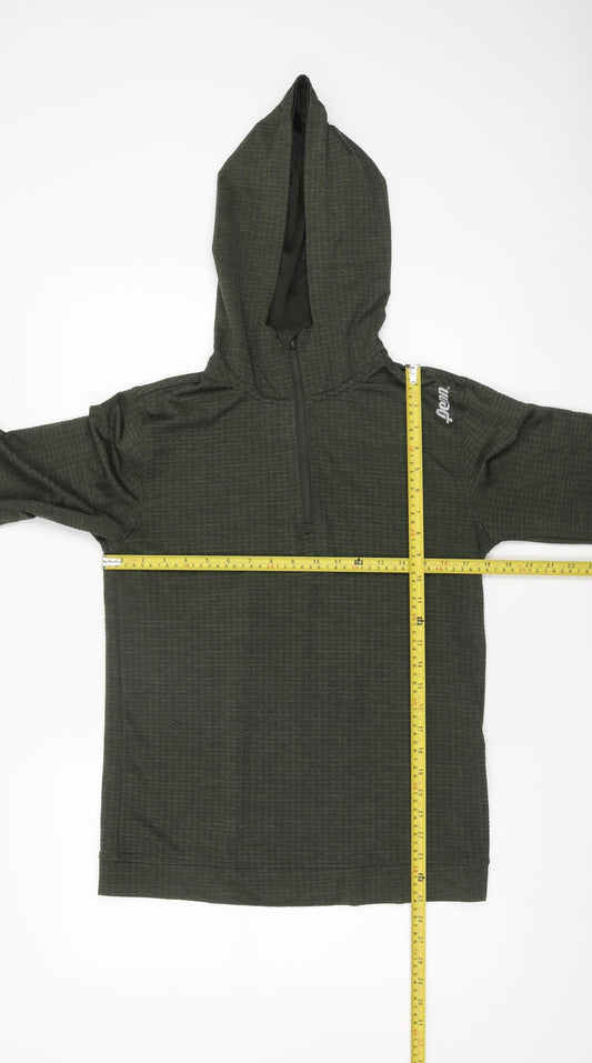 Mens UK Size S Penn Green 1/2 Zip Hoodie