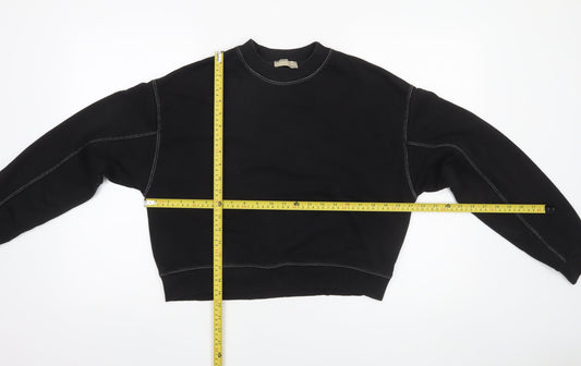 Womens UK Size 12 Pull & Bear Black Pullover Sweatshirt