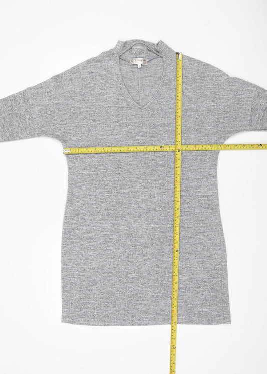 Womens UK Size M Voulez Vous Grey Tunic T-Shirt