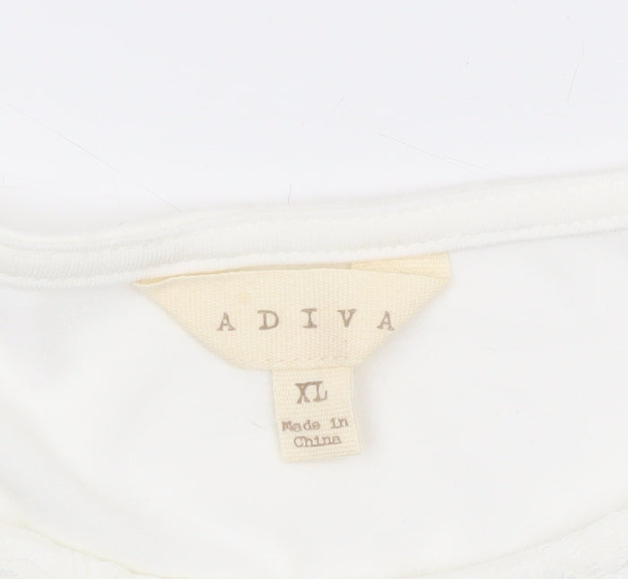 Womens UK Size XL Adiva Ivory Camisole Tank