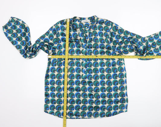 Womens UK Size 10 Gallery Blue Tunic Blouse