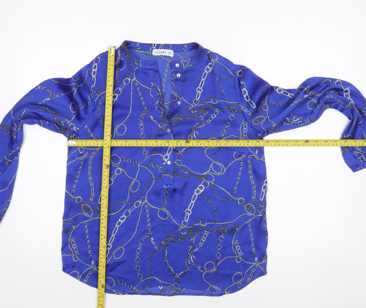 Womens UK Size 10 Gallery Blue Tunic Blouse