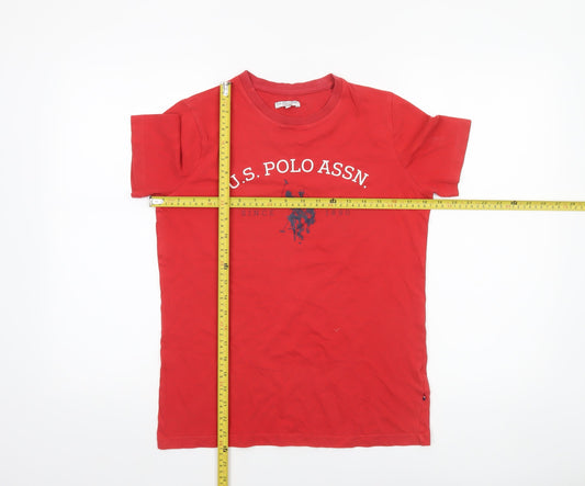Boys UK Size 12-13 Years U.S. Polo Assn. Red Basic T-Shirt