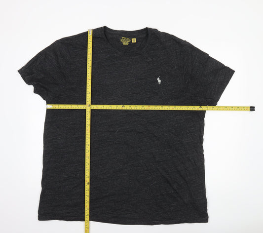 Ralph Lauren Men's Black Crew Neck Custom Slim Fit T-Shirt XXL