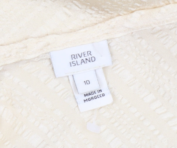 Womens UK Size 10 River Island Beige Camisole Tank