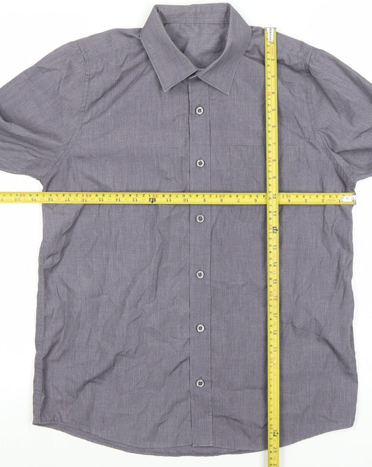 Boys UK Size 13-14 Years Dunnes Stores Grey Basic Button-Up