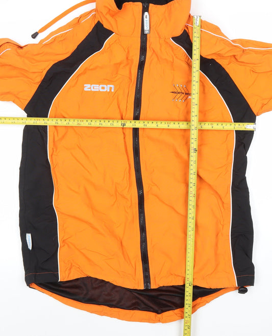 Mens UK Size S Zeon Orange Windbreaker Coat