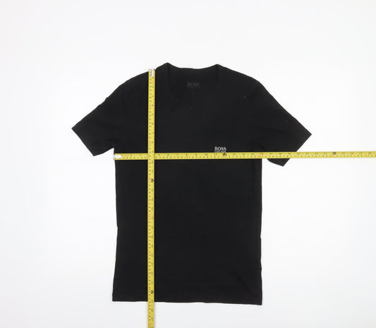 Mens UK Size S HUGO BOSS Black T-Shirt