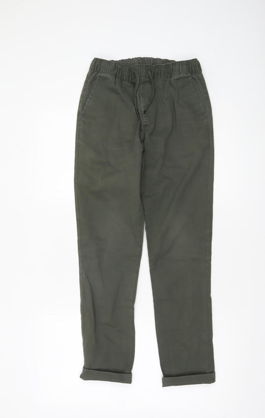 Womens UK Size L ASOS Regular Fit Chino Green Trousers