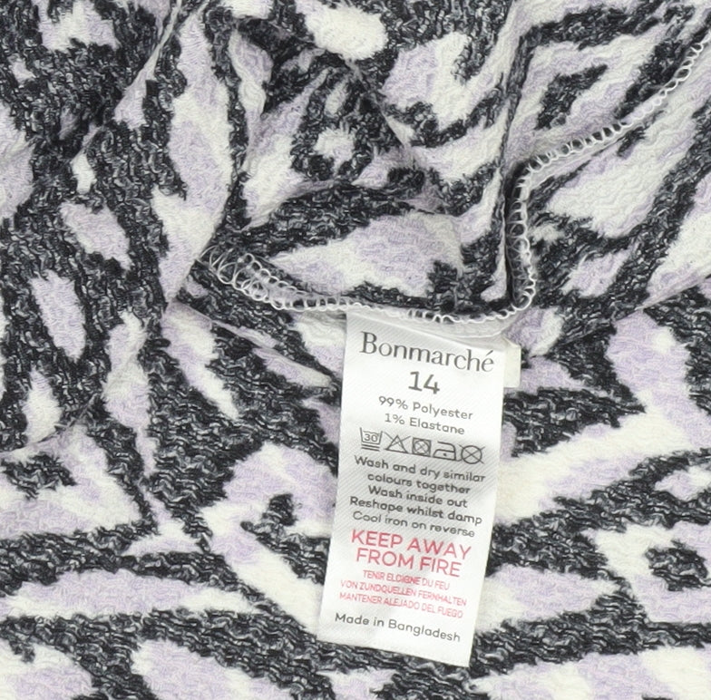 Bonmarché Women's Multicoloured Geometric Blouse Size 14