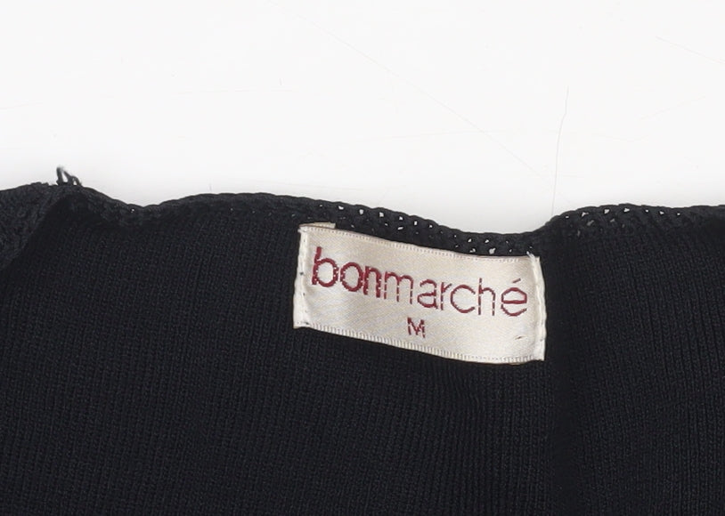 Womens UK Size M Bonmarché Black Basic Blouse