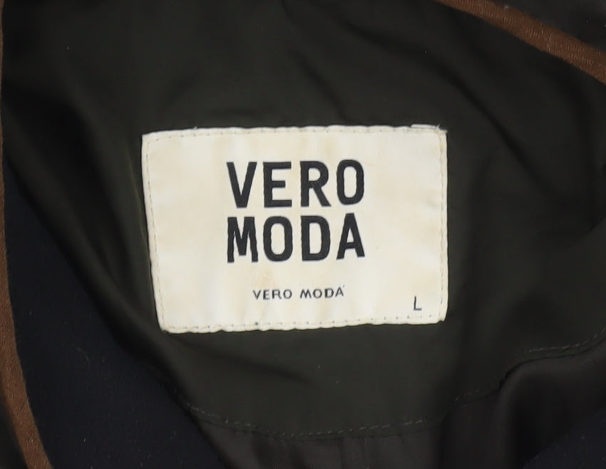 Womens UK Size L VERO MODA Green Puffer Jacket