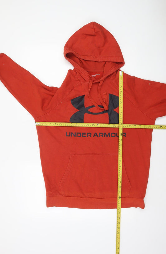Mens UK Size M Under armour Red Pullover Hoodie