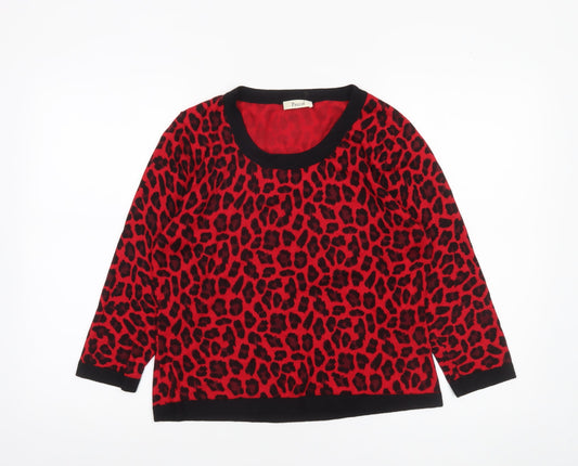 Womens UK Size M Precis Red Pullover Jumper