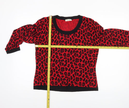 Womens UK Size M Precis Red Pullover Jumper