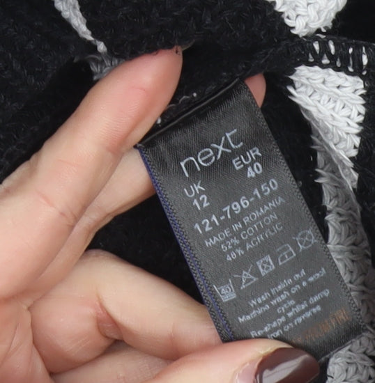 Womens UK Size 12 NEXT Black Pullover Jumper