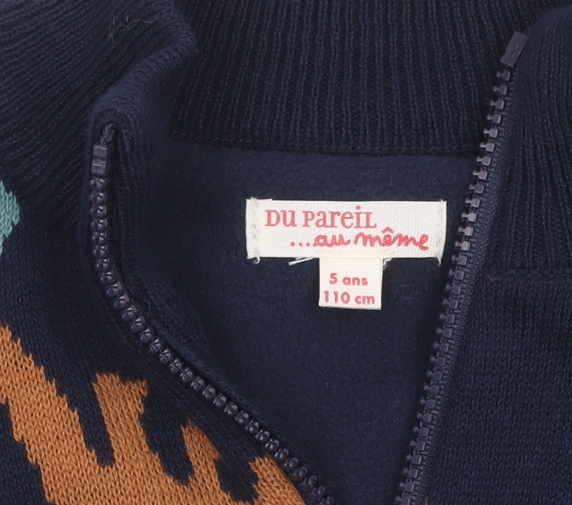 Boys UK Size 5 Years Du Pareil au Même Blue Cardigan Jumper