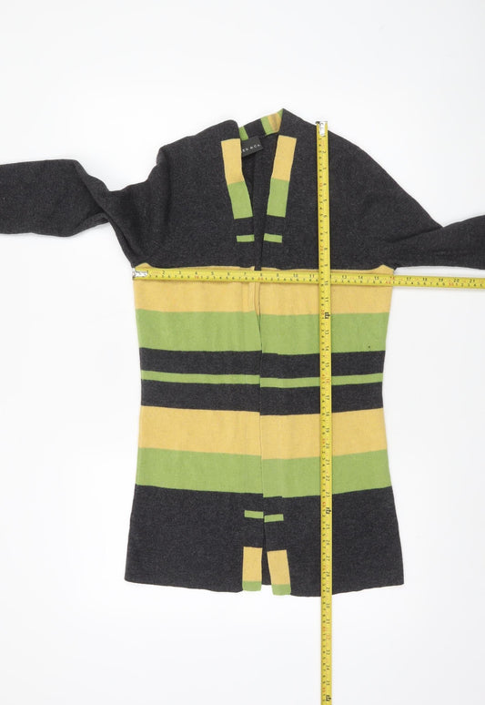 ALEX & Co. Women's Multicoloured Striped Knit Cardigan UK 10