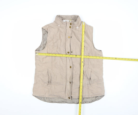 EWM Pure Classics Women's Beige Cotton Padded Waistcoat M