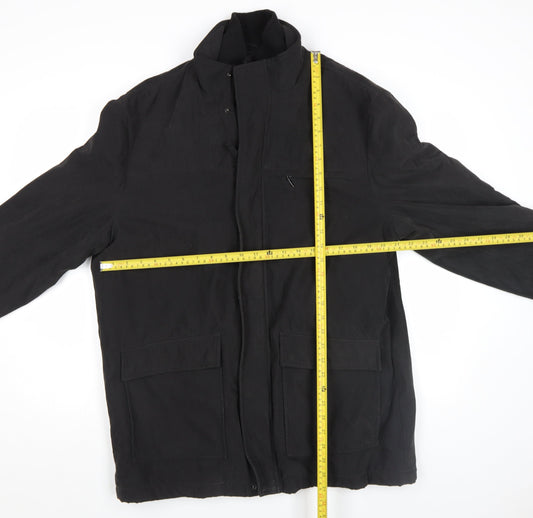 Mens UK Size L Thomas Nash Black Parka Coat