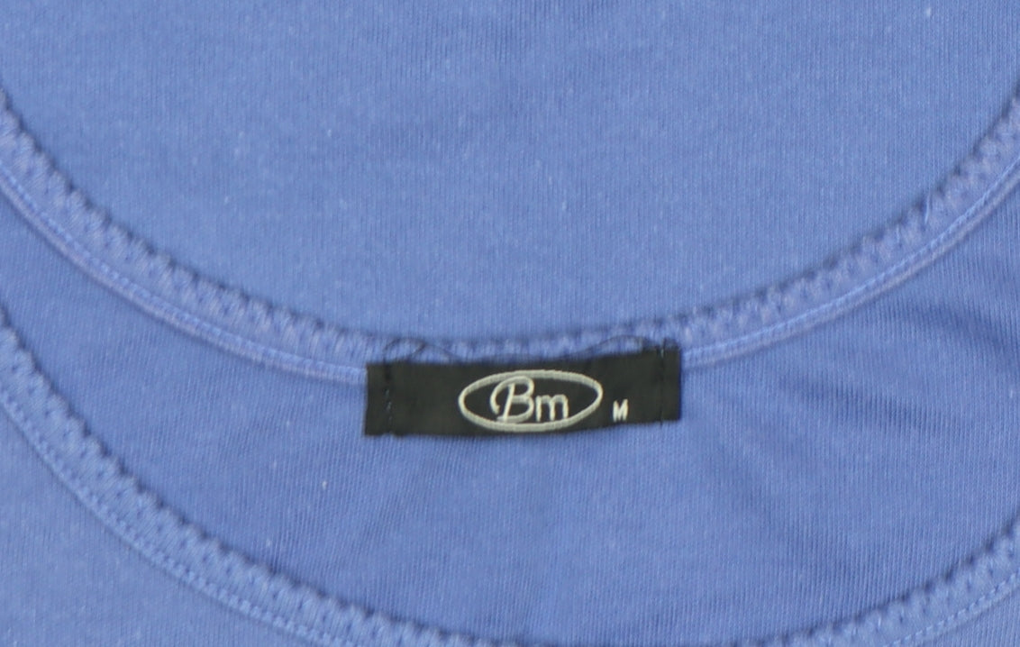 Womens UK Size M BM Blue Basic Tank