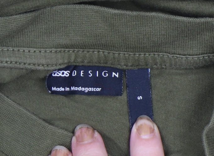 Mens UK Size S ASOS DESIGN Green T-Shirt