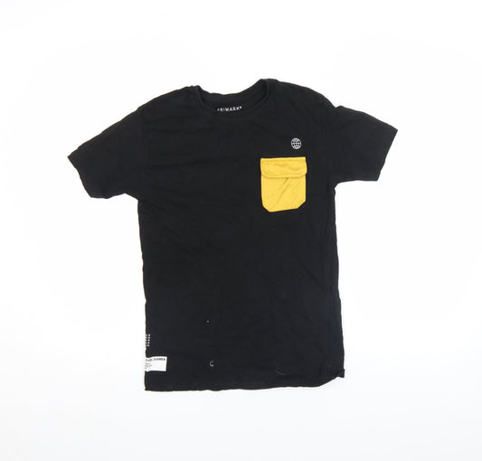 Boys UK Size 10-11 Years Primark Black Basic T-Shirt