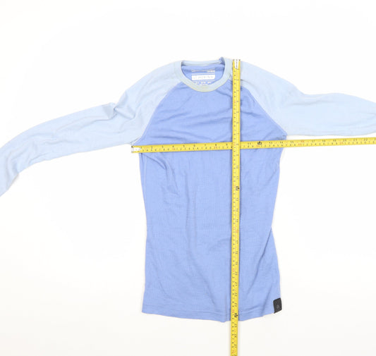 Mountain Warehouse Women's Blue Merino Wool Long Sleeve Thermal Top - Size 8