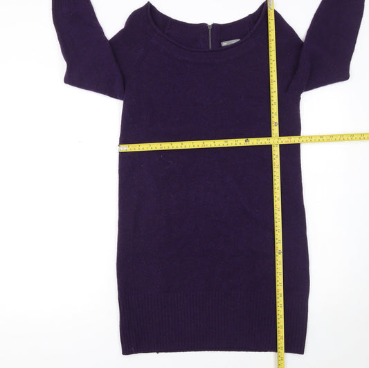 Gap Women's Purple Wool Jumper Dress XS Long Sleeve Knit