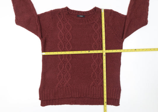 George Women’s Brown Cable Knit Pullover Jumper Size 16