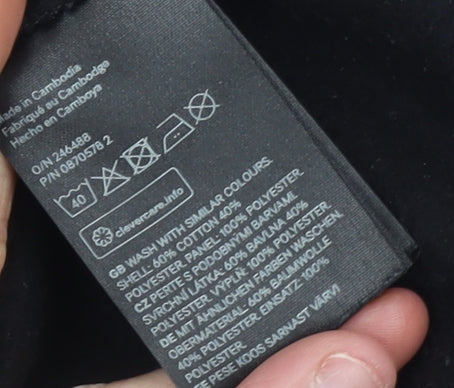 H&M Girls Black Ruffle Long Sleeve Crew Neck Sweatshirt 12-14 Years