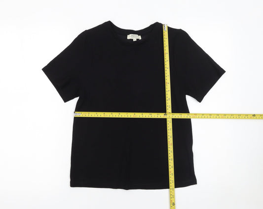 Papaya Women’s Black Short Sleeve Basic T-Shirt UK 8
