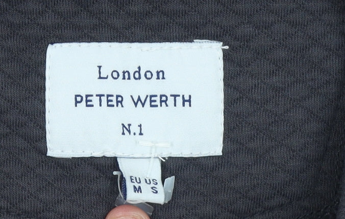 Mens UK Size M Peter Werth Black Full Zip Sweatshirt