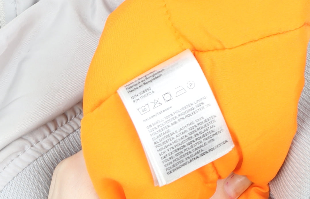 H&M Divided Women’s Grey Bomber Jacket Size 2XS