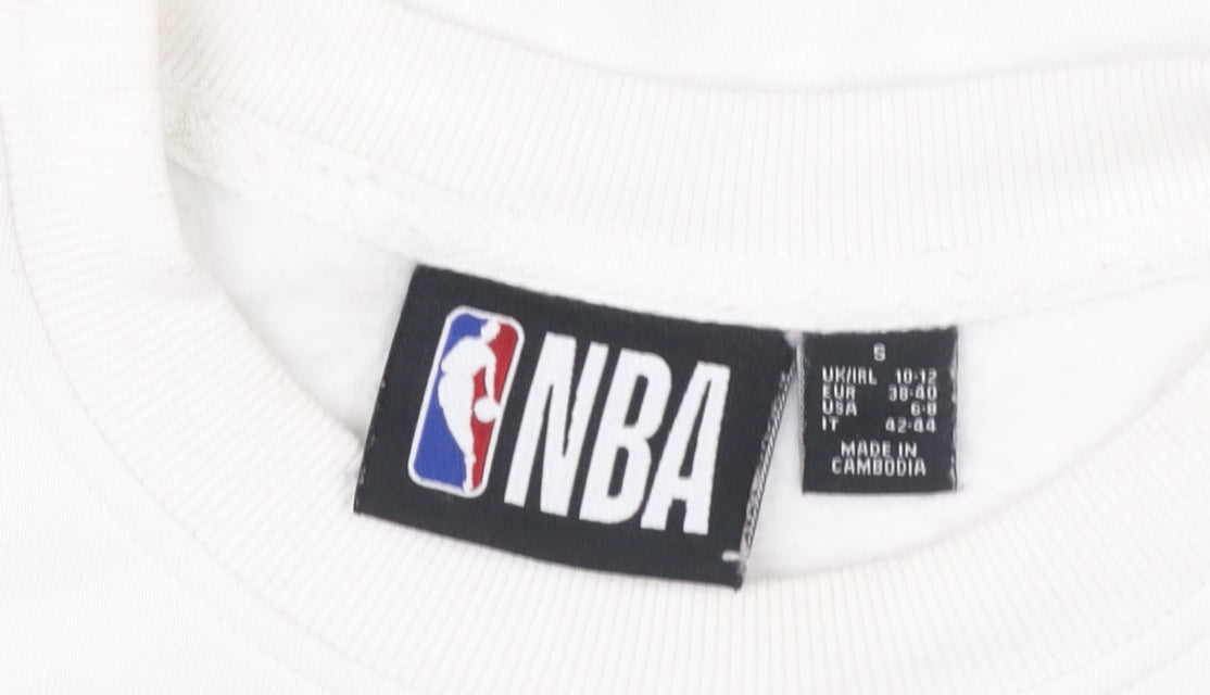 Womens UK Size S NBA White Pullover Sweatshirt