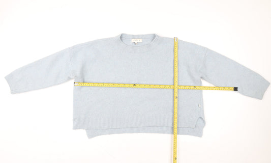 Womens UK Size M Olive Blue Pullover Jumper