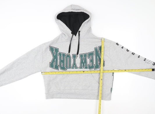 Womens UK Size 8 Topshop Grey Pullover Hoodie