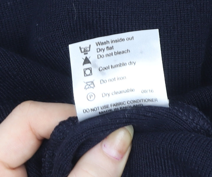 Stevensons Boys Black V-Neck School Knitted Acrylic Pullover 32in