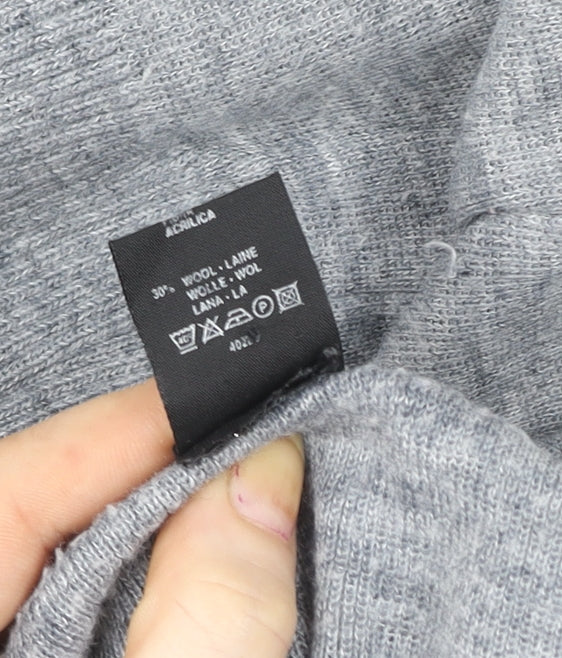 C&A Men Grey Wool Blend V-Neck Sleeveless Knit Jumper Vest XL