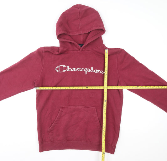 Mens UK Size L Champion Red Pullover Hoodie