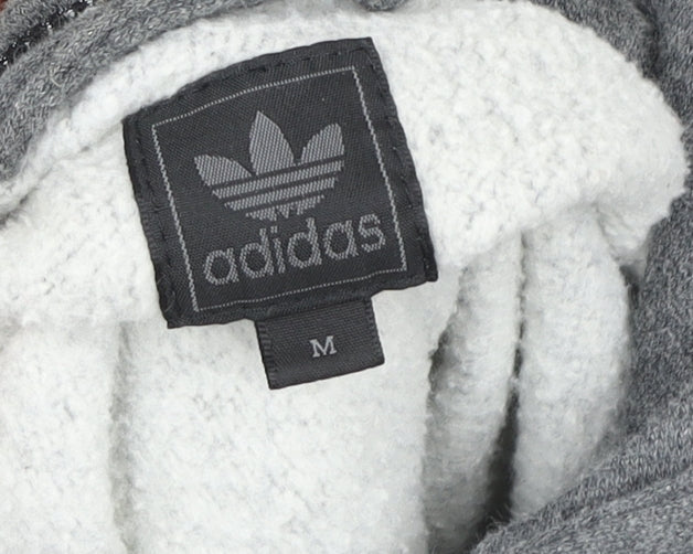Mens UK Size M adidas Grey Full Zip Hoodie