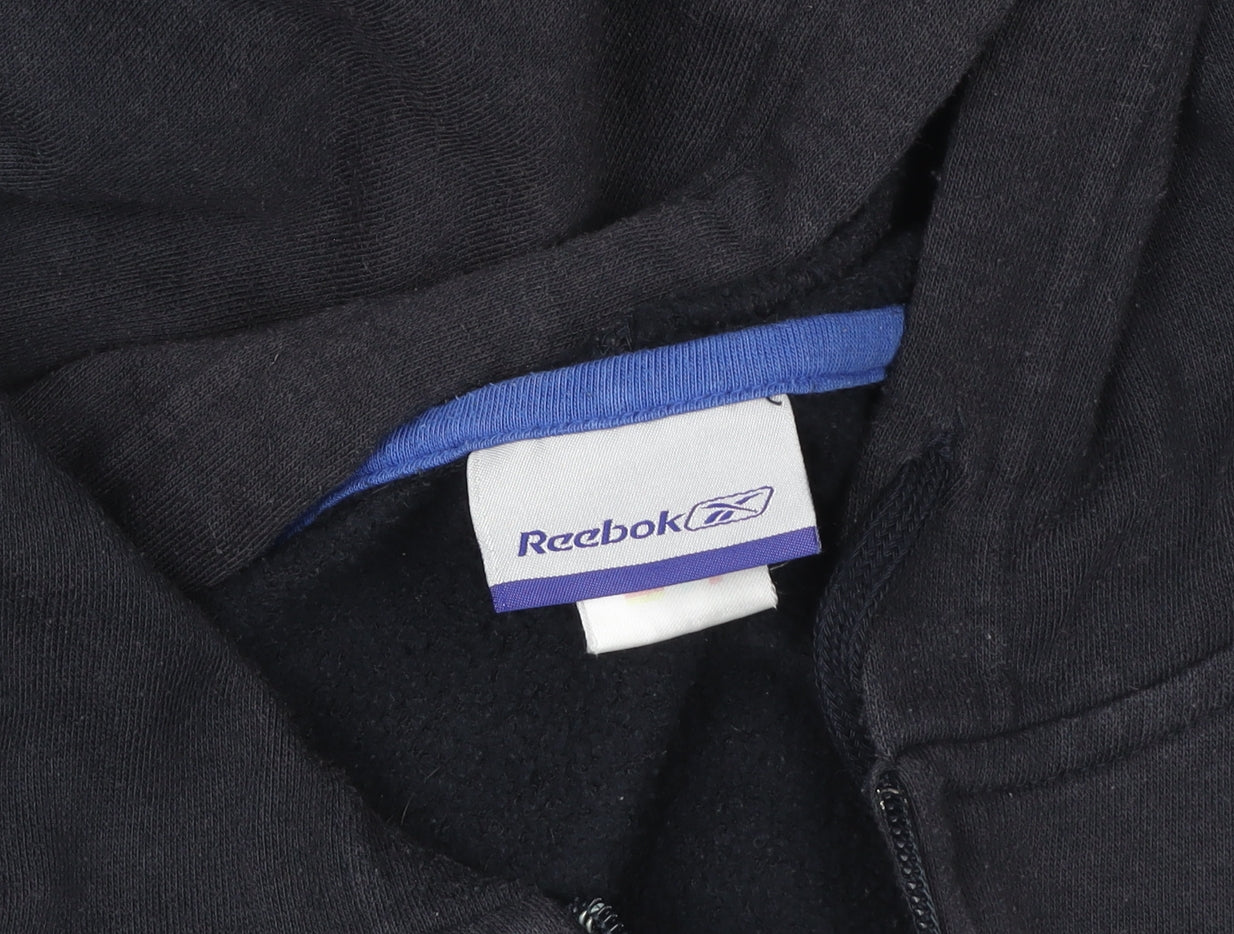 Womens UK Size S Reebok Black Full Zip Hoodie