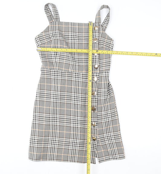 Miss Selfridge Women’s Multicoloured Check Pinafore Dress Size 8