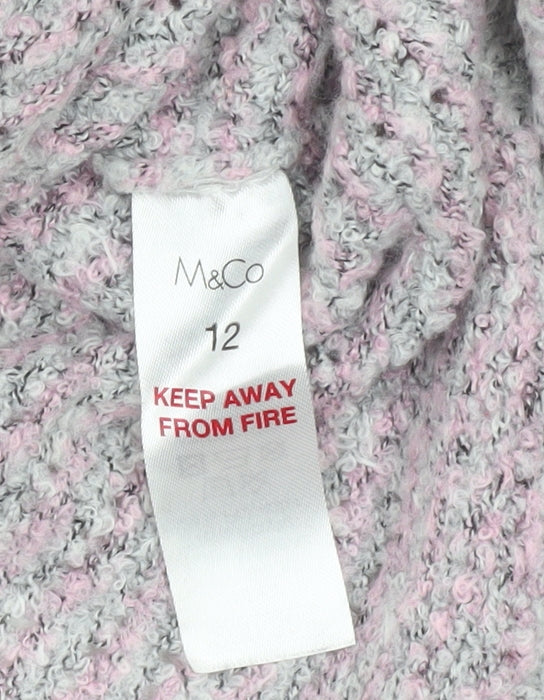 Womens UK Size 12 M&Co Grey Pullover Jumper