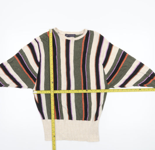 Marks and Spencer Women’s Multicoloured Striped Pullover Jumper Size S