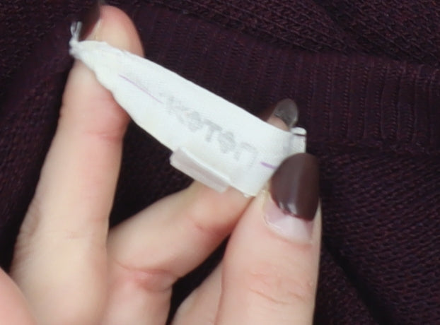 Koton Men’s Purple Wool Blend Pullover Jumper M Long Sleeve Classic Knit