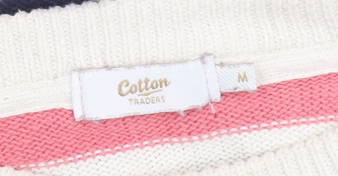 Cotton Traders Men's Multicoloured Stripe Cotton Jumper M