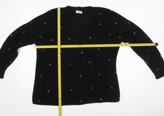 Womens UK Size L Papaya Black Pullover Jumper